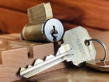 Marks Lock Co. Key in Knob KiK Lock w/ 2 Keys Locksport Brass