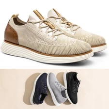Men's Dress Sneakers Breathable Oxfords Casual Wingtip Brogue Shoes US Size 8-13