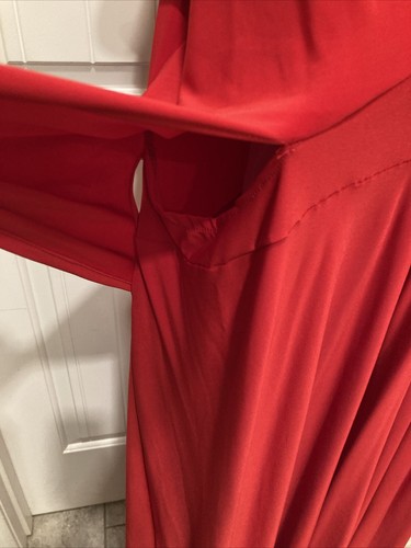 Iman Global Dress Women's Chic High-Low Wrap Red SZ 3X NWT - Picture 8 of 20