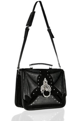 Gothic Tasche Messenger Bag Fledermaus Aktentasche Schultasche Restyle Flügel 