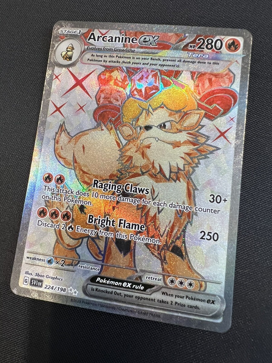Arcanine EX 224/198 Full Art Ultra Rare - Pokemon TCG Scarlet