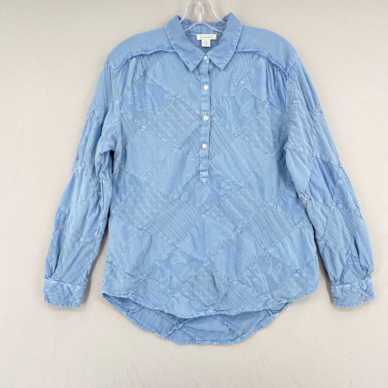 Sundance Patchwork Gauze Popover Tunic Petite Sma… - image 1