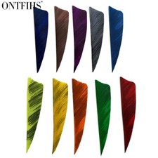 50 Pcs 3" Shield Vanes Fletches Feather Ink Painting Fletching RW