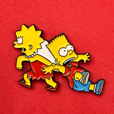 Pin Badge Anstecker, Simpsons, Bart & Lisa Simpson