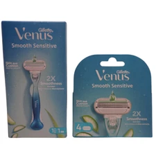 Gillette Venus Womens Razor Handle + 5 Refill Cartridges with Aloe Glide Strip