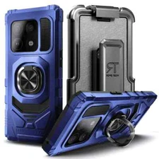 For OnePlus 10 Pro Hard Hybrid Magnetic Ring Kickstand Case Cover + Belt Clip