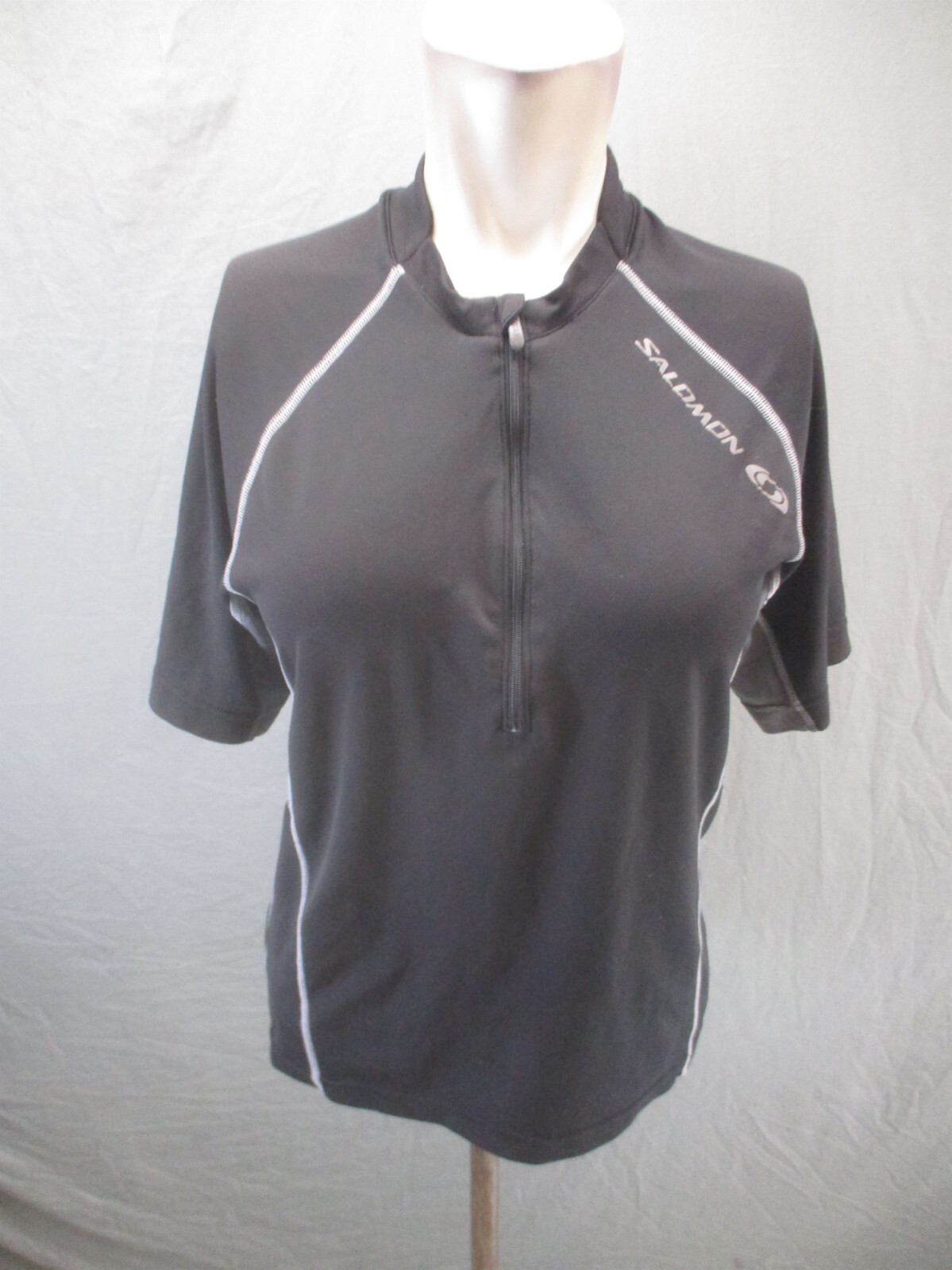 SALOMON Top a compressione ciclismo manica corta donna taglia unica nero 1 2 zip 527
