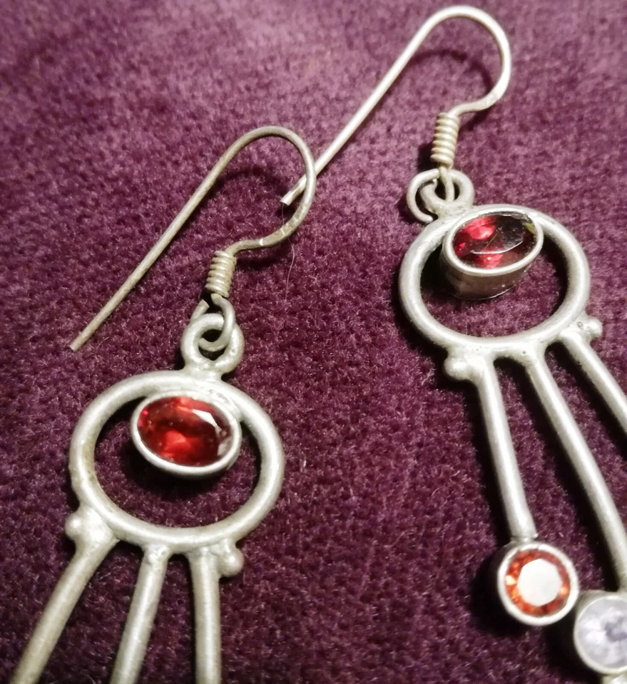 ORECCHINI quarzi - Argento 925- Idea Regalo Donna Idea Regalo Natale - Immagine 3 di 4