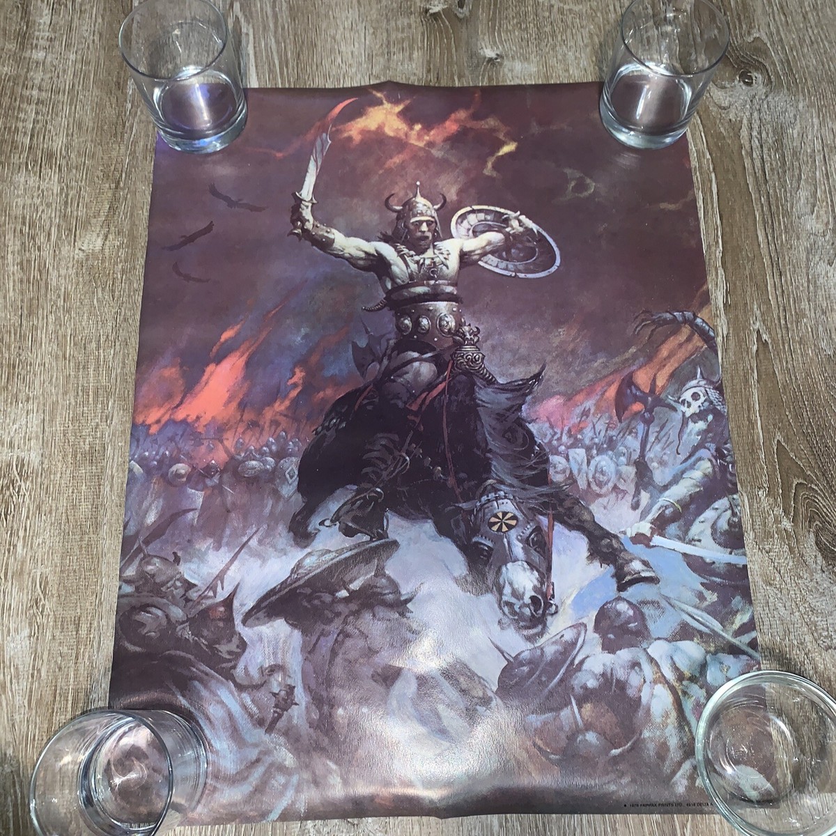 1979 Original Frank Frazetta Viking Berserker Vintage Poster Print