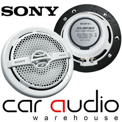 SONY XS-MP1611W 17cm Waterproof Outdoor Wetroom Sauna Boat Marine  Speakers