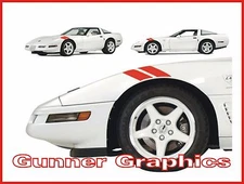 C4 CORVETTE FENDER STRIPES 1984-1996 all C4 (left and right) Gunner Graphics