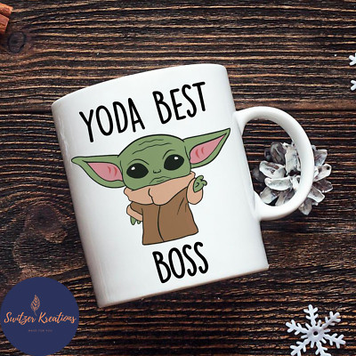 Yoda Best Boss Mug, Best Boss Ever Gift, Baby Yoda Mug, Funny Gift for Boss