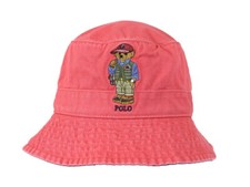 Polo Ralph Lauren Polo Bear Bucket Safari Hat Cap - Red with Preppy Bear