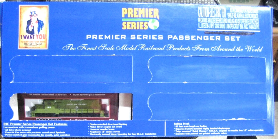 HO U.S. ARMY SET GP-20 LOCOMOTIVE AND 5 CARS + TROOPS MODEL POWER # RRGP-2015 - Image 4 of 4