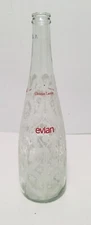 Evian Christian Lacroix 2008 Glass Water Bottle Lace Snowflake 750 ml Limited Ed