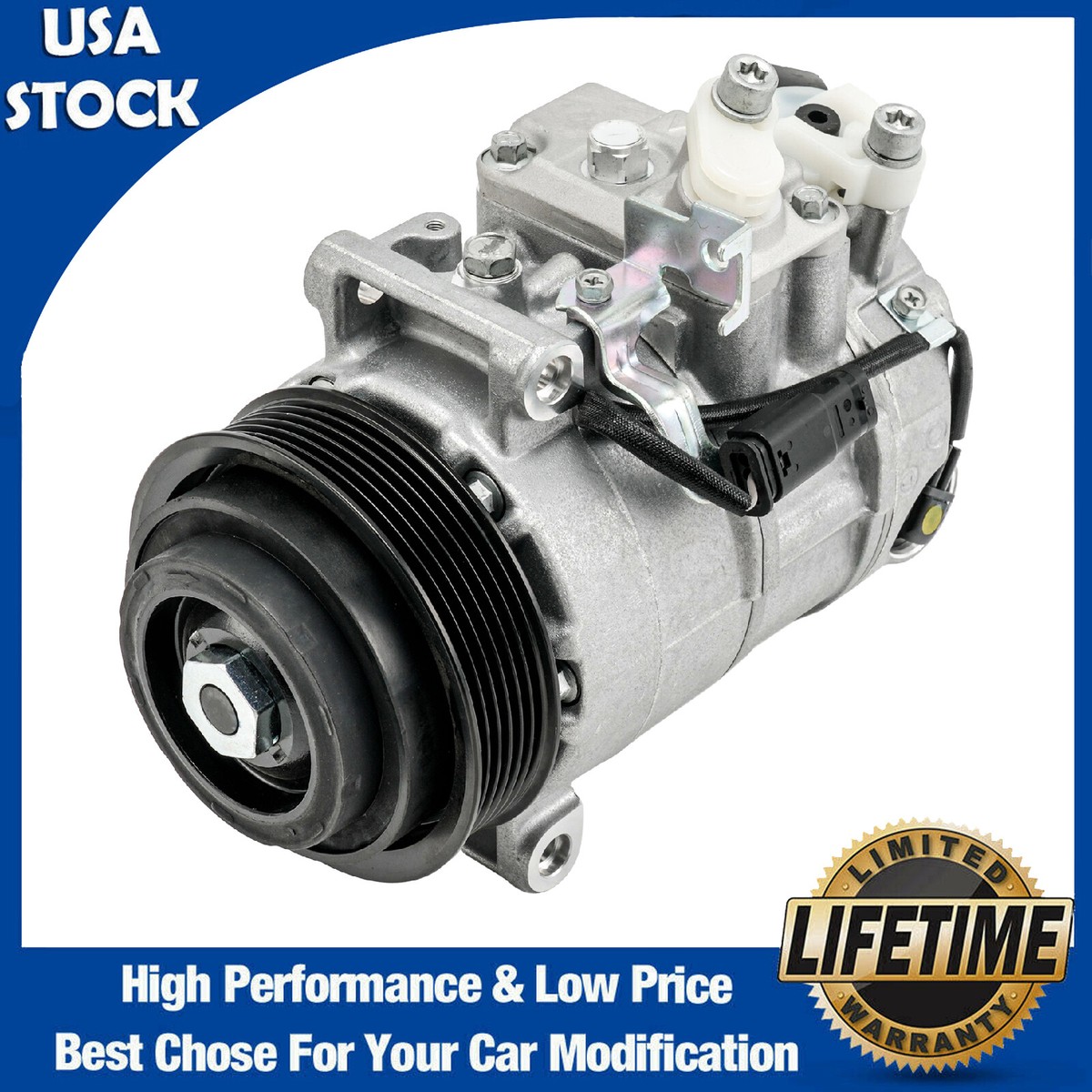 198369 AC A/C Compressor &Clutches for Mercedes-Benz C300 C350