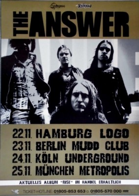 ANSWER, THE - 2006 -  Plakat - In Concert - Rise Tour - Poster