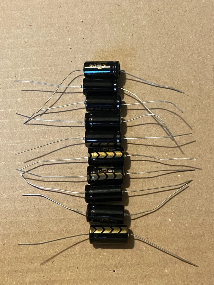 SUPERTECH Axial Electrolytic Capacitor, 150uF, 50V - Lot of 10