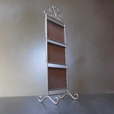 N9112 Metal Wrought Iron Photo Display Card Portrait Handmade Black Art Deco