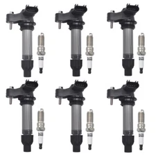 6X Ignition Coil & 6X Iridium Spark Plug OEM For Cadillac GMC Chevy Buick UF569