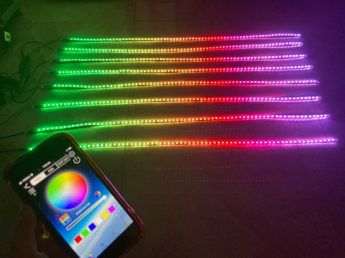 8PCx 4FT Dream Color CHASING For Polaris Slingshot Lights Remote +Bluetooth LED - Picture 7 of 11