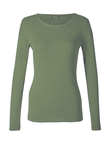 New Ladies Plain Long Sleeve Crew Neck Top Shirt Casual Printed t shir Size 8-26 - Picture 14 of 55