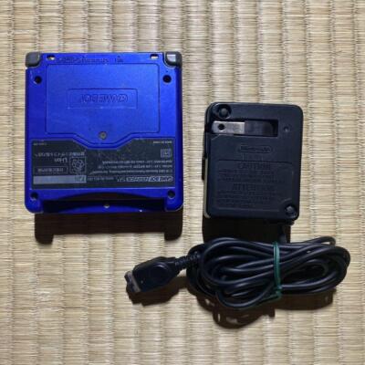 GAMEBOY ADVANCE SP Blue Nintendo w/Genuine Charger Tested