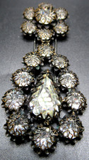 ROGER JEAN PIERRE Depose French Sparkling Ice Rhinestone Vintage Fur Clip