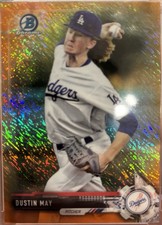 2017 Bowman - Chrome Prospects Dustin May #BCP21 Orange Shimmer Refractor /25  