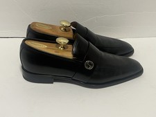 Gucci Men's Smooth Calfskin Leather Broadwick Loafers Black Size US 6.5-7