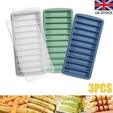 Silicone Ice Cube Trays 3 Pack Stackable Easy-Release BPA Free Cocktail Freezer