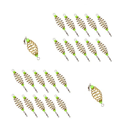 Carp Fishing Bait Feeder with 1024pcs Spring Sinkers for Enhanced Baiting