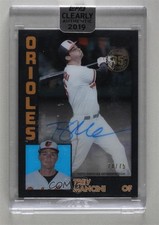 2019 Topps Clearly Authentic 1984 Design Black 74/75 Trey Mancini Auto 7ut