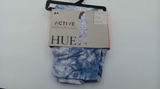 HUE Skimmer Leggings X-Small Blue Tie Dye Stretch Women's Athleisure Yoga