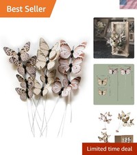 DIY Light Pink Butterfly Decorations - 12 Pack Perfect for Floral Arrangements