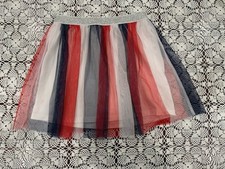 Way to Celebrate 4th of July USA Patriotic Tiered Tutu Skirt Girls Size S 6x6X 