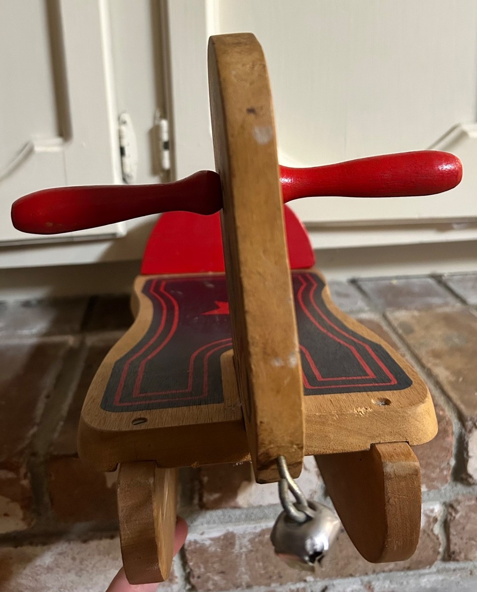 Vintage 1950's Spotty Wood Wooden Rocking Horse Riding Toy | eBay