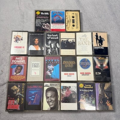Mixed Brand Cassette Tape Lot 21pc Bundle Multicolor Classic Rock Soul