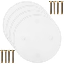 4 Pcs Round Flat Plastic Ceiling Blank Plates for Electrical Box Hole Covers NEW