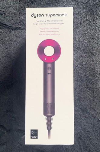 Dyson Supersonic Standard Hair Dryer Grey/Pink with Diffuser & Attachments