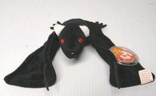 Ty Beanie Baby RADAR Black Bat 1995 Red Eyes  In Curio Cabinet For 20 + Years