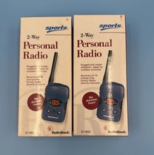 NEW Lot of 2 RadioShack Sports 2-Way Personal Radios - Model 21-1822