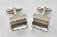 Great Vintage Heavy Sterling Silver 970 MGI Mens Mexico Cufflinks