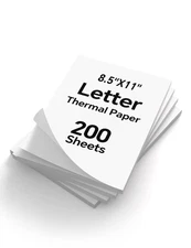 200 Sheets Thermal Printer Paper 8.5x11 US Letter MT610 Thermal Paper, Compat...