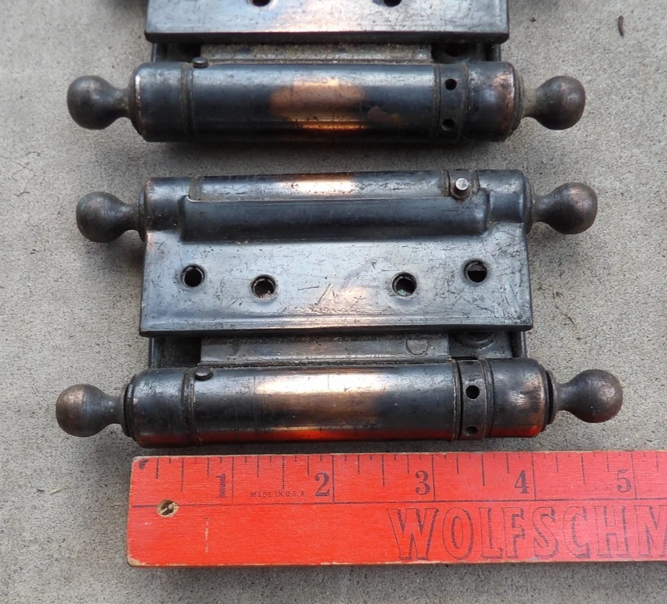 Par de bisagras japonesas para puerta batiente de 4" barra de café/salón de alta resistencia sin tornillos Foto 3 de 4