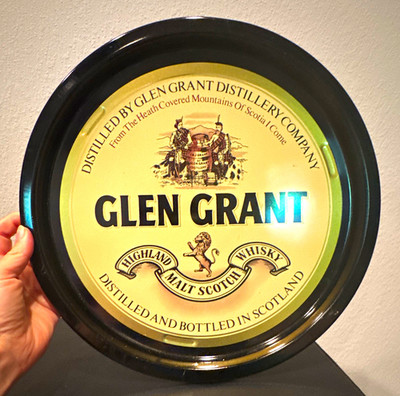 Glen Grant Highland Malt Scotch Whisky Round Serving Advertising Tray 12.5 