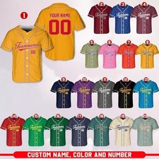 Personalized Team Name Number Baseball Jersey, Custom Uniform Shirt