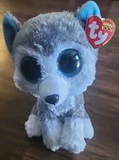TY Beanie Boos - SLUSH the Husky Medium Size - 9 inch Stuffed Plush Toy NEW