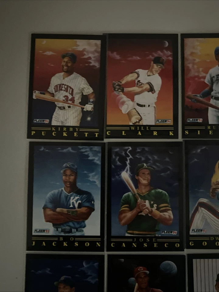 Juego completo de 12 cartas Fleer Pro Vision 1991 Bo Jackson McGuire Mattingly Foto 3 de 4