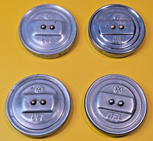 VINTAGE Original Aluminum OEL oil filler cap LOT of 4